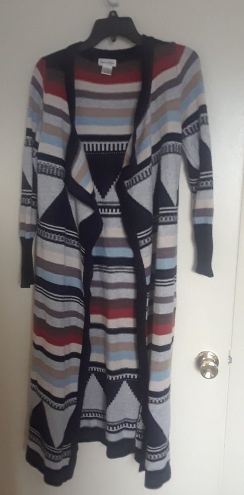 Western design long sweater